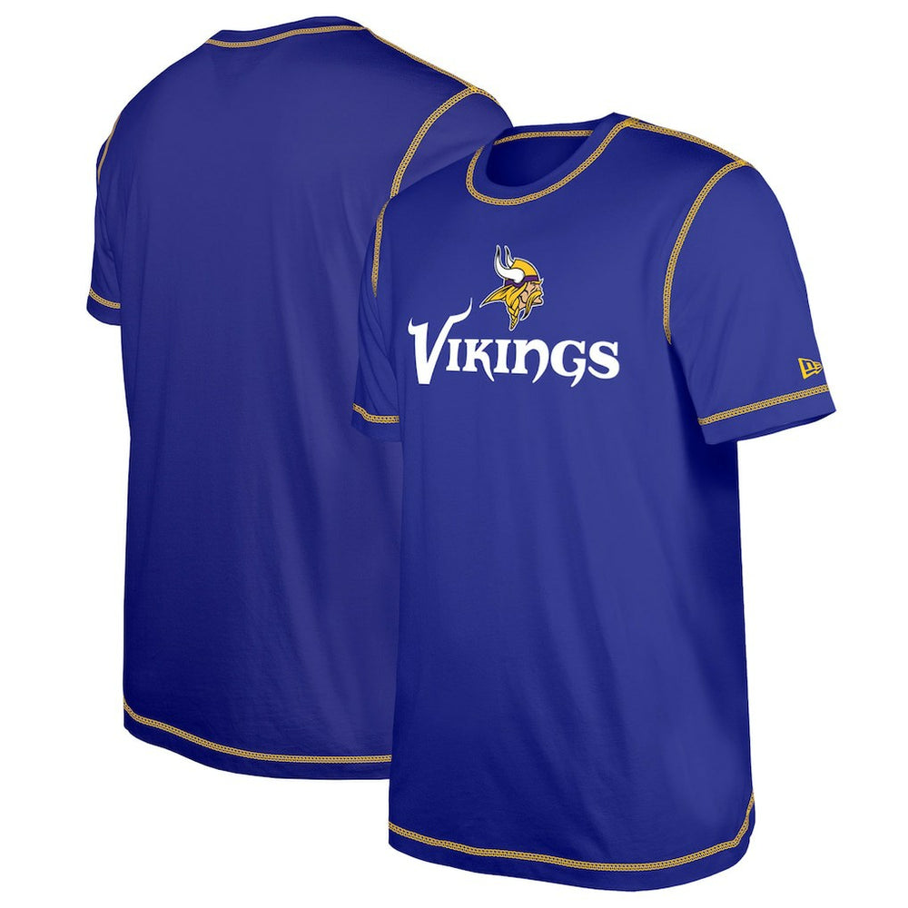 Minnesota Vikings New Era Third Down Puff Print T-Shirt - Purple T-shirts