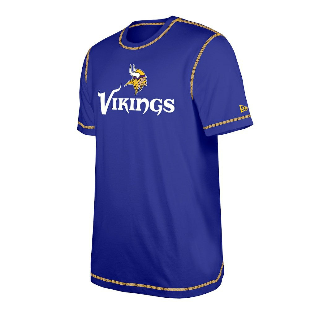 Minnesota Vikings New Era Third Down Puff Print T-Shirt - Purple T-shirts