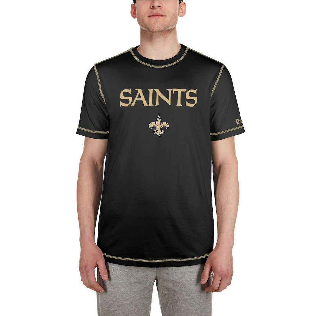 New Orleans Saints New Era Third Down Puff Print T-Shirt - Black T-shirts