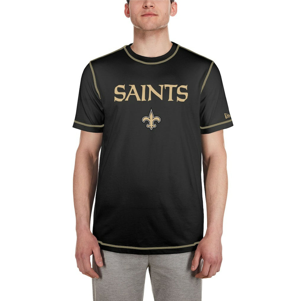 New Orleans Saints New Era Third Down Puff Print T-Shirt - Black T-shirts