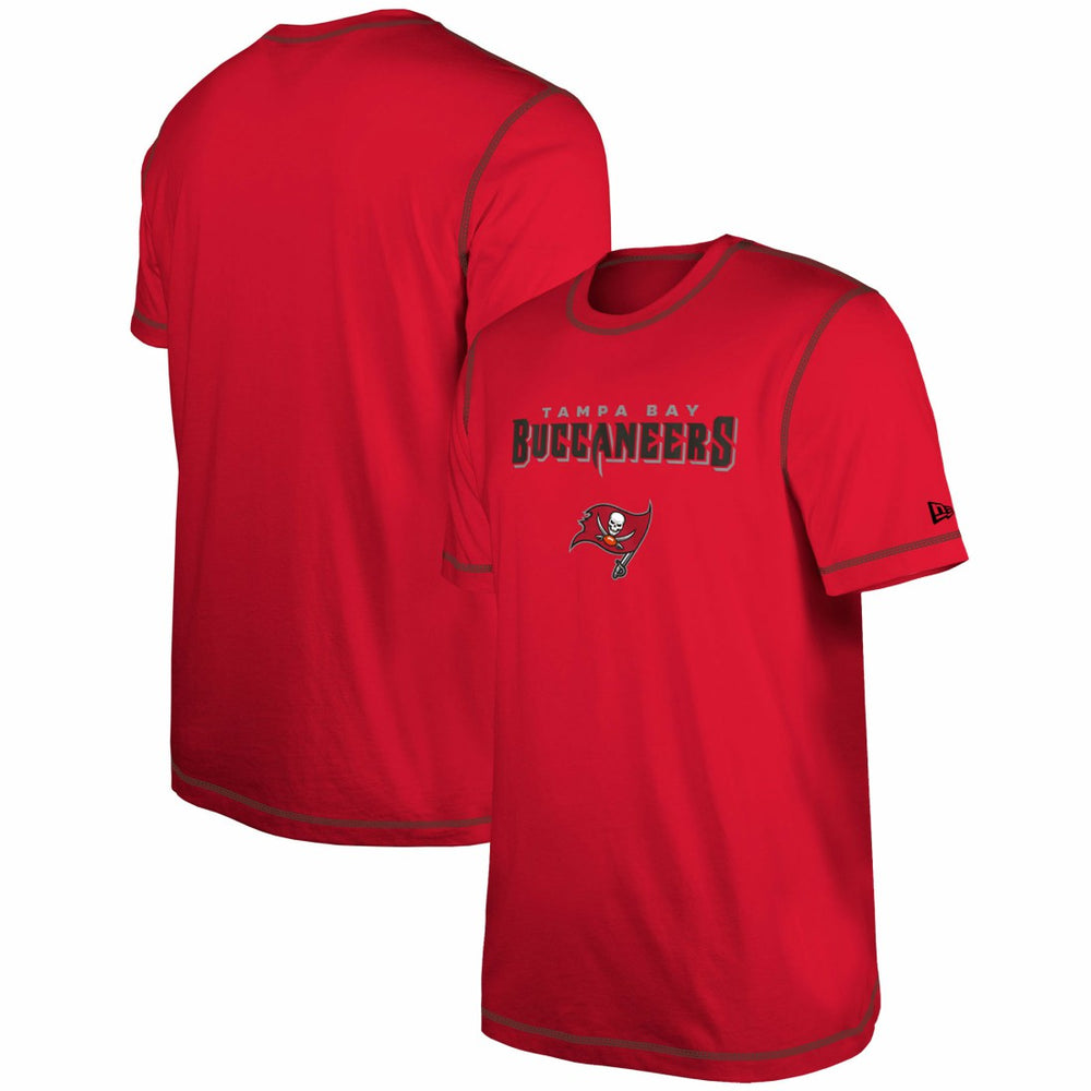 Tampa Bay Buccaneers New Era Third Down Puff Print T-Shirt - Red T-shirts