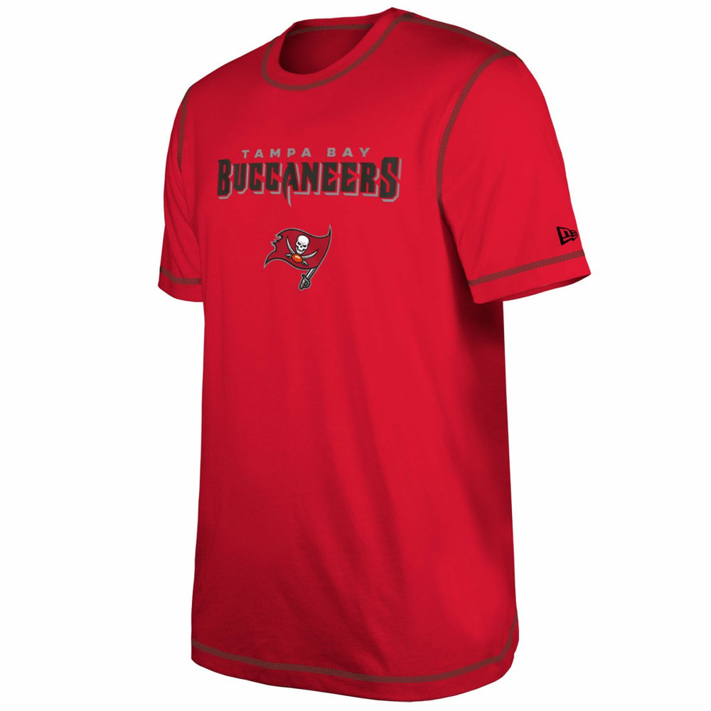 Tampa Bay Buccaneers New Era Third Down Puff Print T-Shirt - Red T-shirts