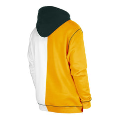 Green Bay Packers New Era Third Down Split Raglan Pullover Hoodie - Gold/White Hoodies