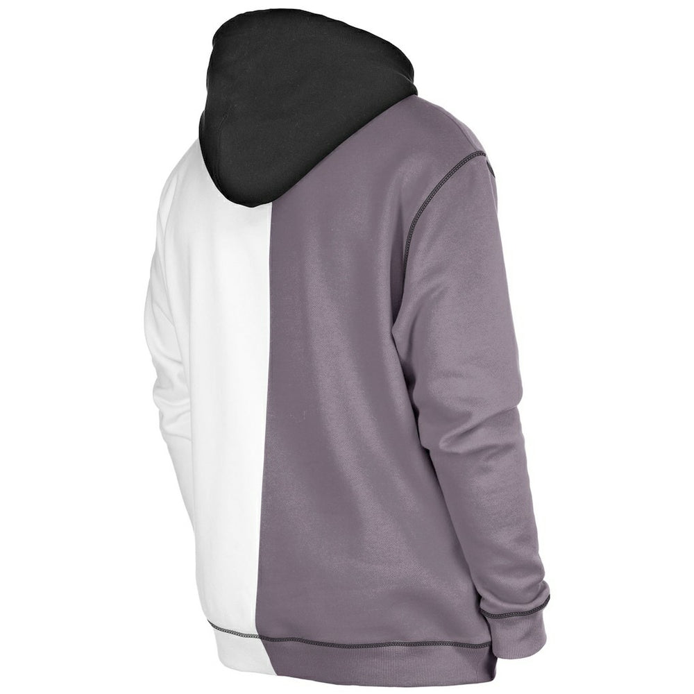 Las Vegas Raiders New Era Third Down Split Raglan Pullover Hoodie - Silver/White Hoodies