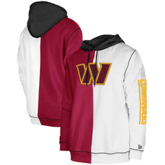 Washington Commanders New Era Third Down Split Raglan Pullover Hoodie - Burgundy/White Hoodies