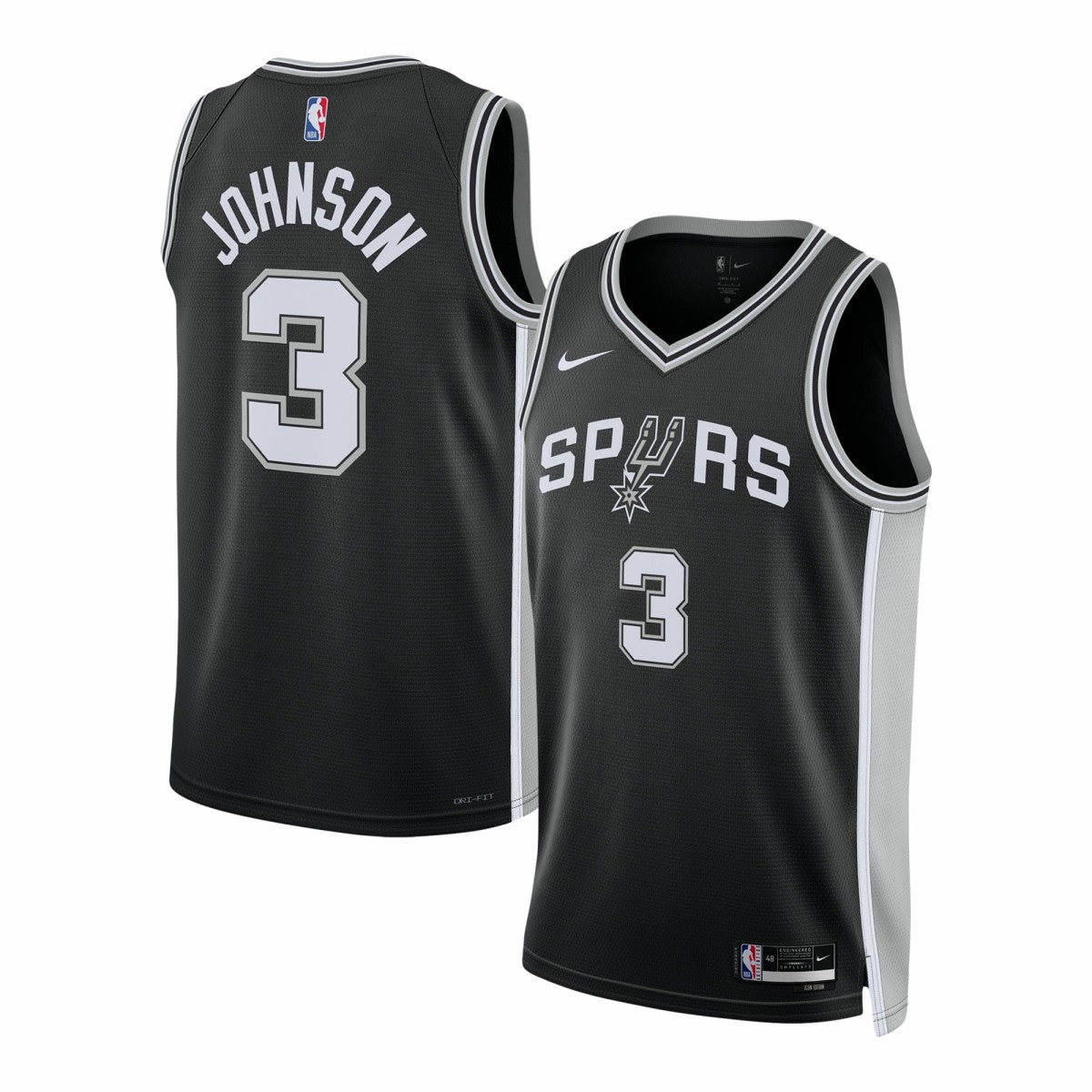Keldon Johnson San Antonio Spurs Unisex Swingman Jersey Icon Edition Black - Nike