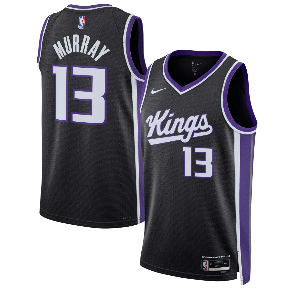 Keegan Murray Sacramento Kings Unisex Swingman Jersey Icon Edition Black - Nike