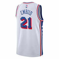 Joel Embiid Philadelphia 76ers Unisex Swingman Jersey Association Edition White - Nike