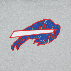 Buffalo Bills New Era Women's Floral Raglan Pullover Hoodie - Gray Hoodies