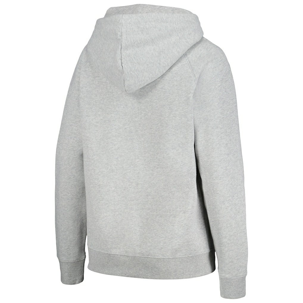 Denver Broncos New Era Women's Floral Raglan Pullover Hoodie - Gray Hoodies