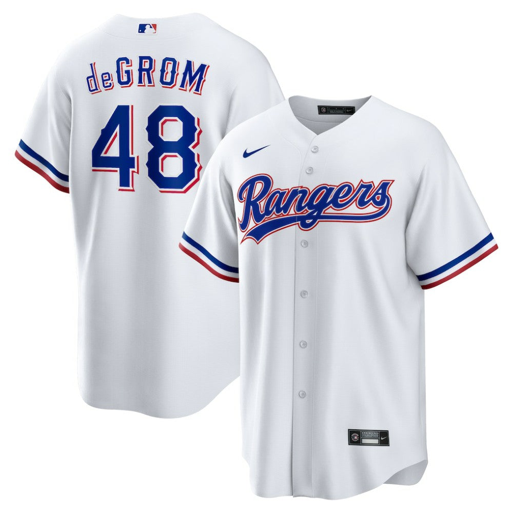 Jacob deGrom Texas Rangers Nike Home Replica Player Jersey - White Jerseys