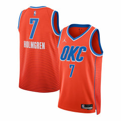 Chet Holmgren Oklahoma City Thunder Jordan Brand Unisex Swingman Jersey Statement Edition Orange