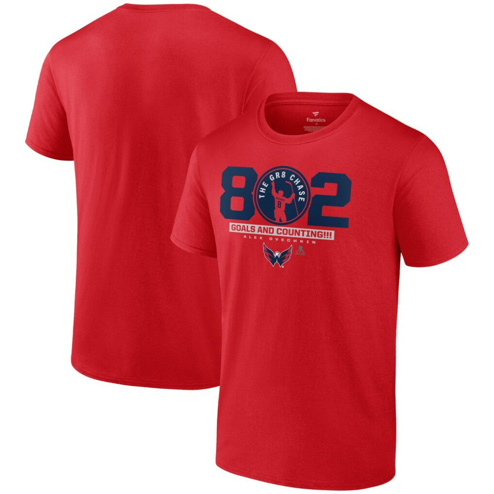 Alexander Ovechkin Washington Capitals Fanatics The Gr8 Chase T-Shirt - Red | US 5271695