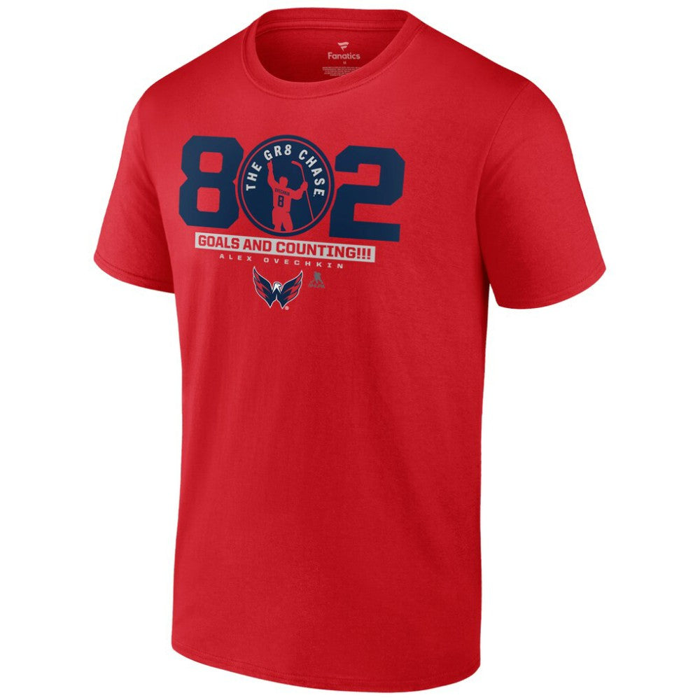 Alexander Ovechkin Washington Capitals Fanatics The Gr8 Chase T-Shirt - Red | US 5271695