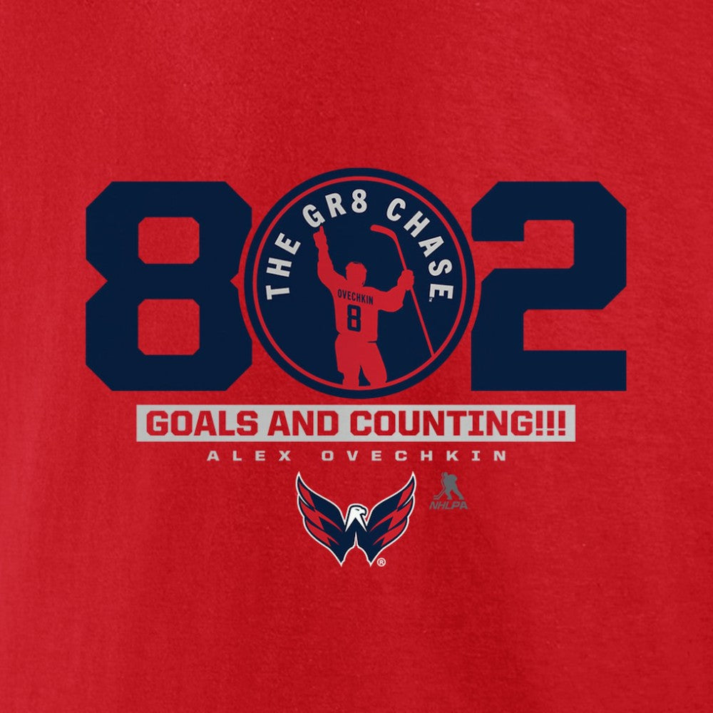 Alexander Ovechkin Washington Capitals Fanatics The Gr8 Chase T-Shirt - Red | US 5271695