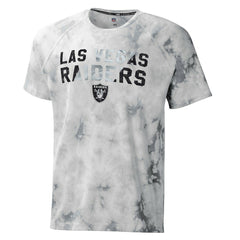 Las Vegas Raiders MSX by Michael Strahan Resolution Tie-Dye Raglan T-Shirt - Gray T-shirts