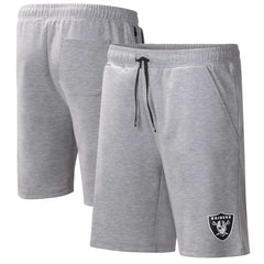 Las Vegas Raiders MSX by Michael Strahan Trainer Shorts - Heather Gray Shorts