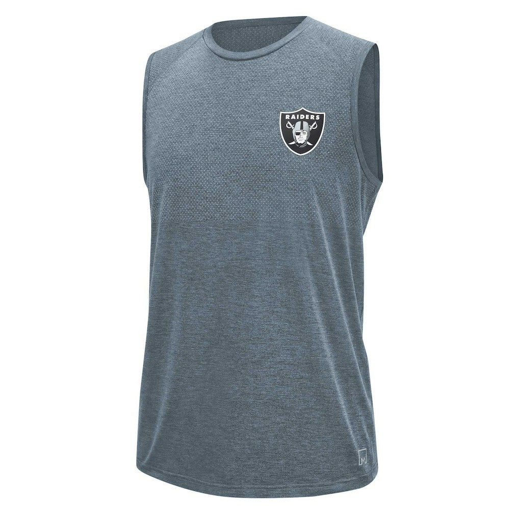 Las Vegas Raiders MSX by Michael Strahan Warm Up Sleeveless T-Shirt - Gray T-shirts
