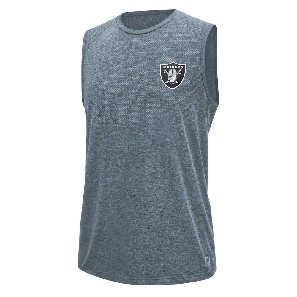 Las Vegas Raiders MSX by Michael Strahan Warm Up Sleeveless T-Shirt - Gray T-shirts