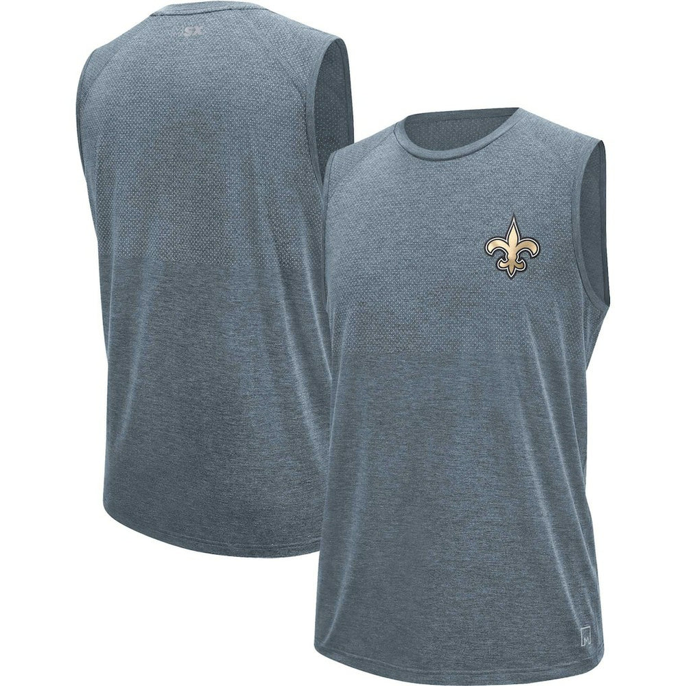 New Orleans Saints MSX by Michael Strahan Warm Up Sleeveless T-Shirt - Gray T-shirts