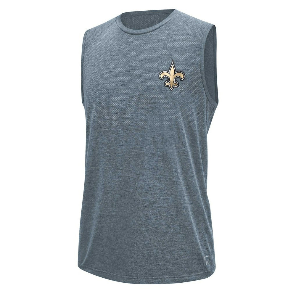 New Orleans Saints MSX by Michael Strahan Warm Up Sleeveless T-Shirt - Gray T-shirts