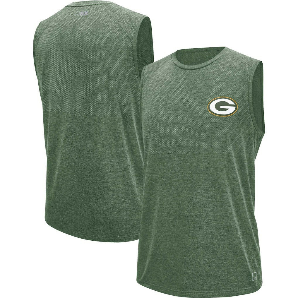 Green Bay Packers MSX by Michael Strahan Warm Up Sleeveless T-Shirt - Green T-shirts