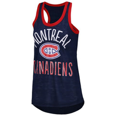 Montreal Canadiens G-III 4Her by Carl Banks Women's First Base Racerback Scoop Neck Tank Top - Navy | US 5271914