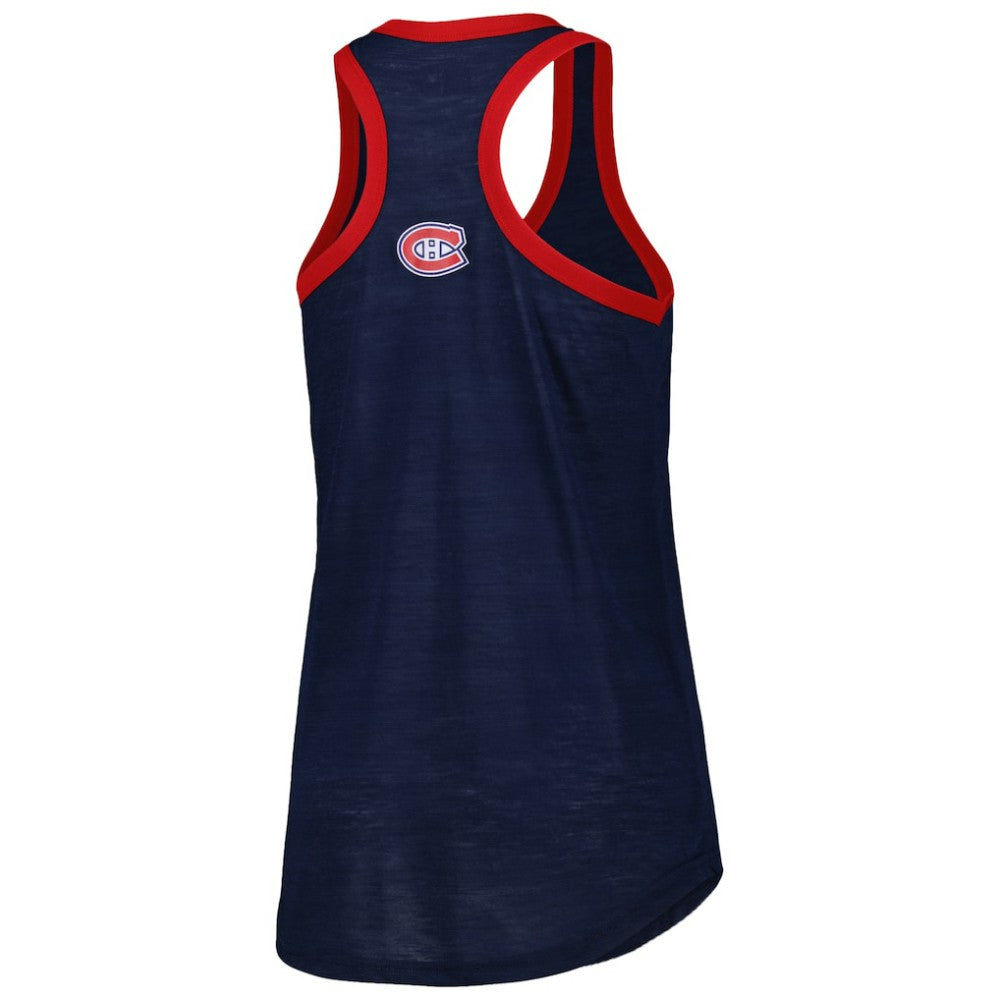 Montreal Canadiens G-III 4Her by Carl Banks Women's First Base Racerback Scoop Neck Tank Top - Navy | US 5271914