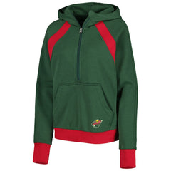Minnesota Wild Starter Women's Wishbone Half-Zip Hoodie - Green | US 5271984