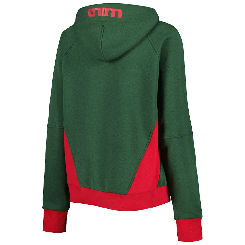 Minnesota Wild Starter Women's Wishbone Half-Zip Hoodie - Green | US 5271984