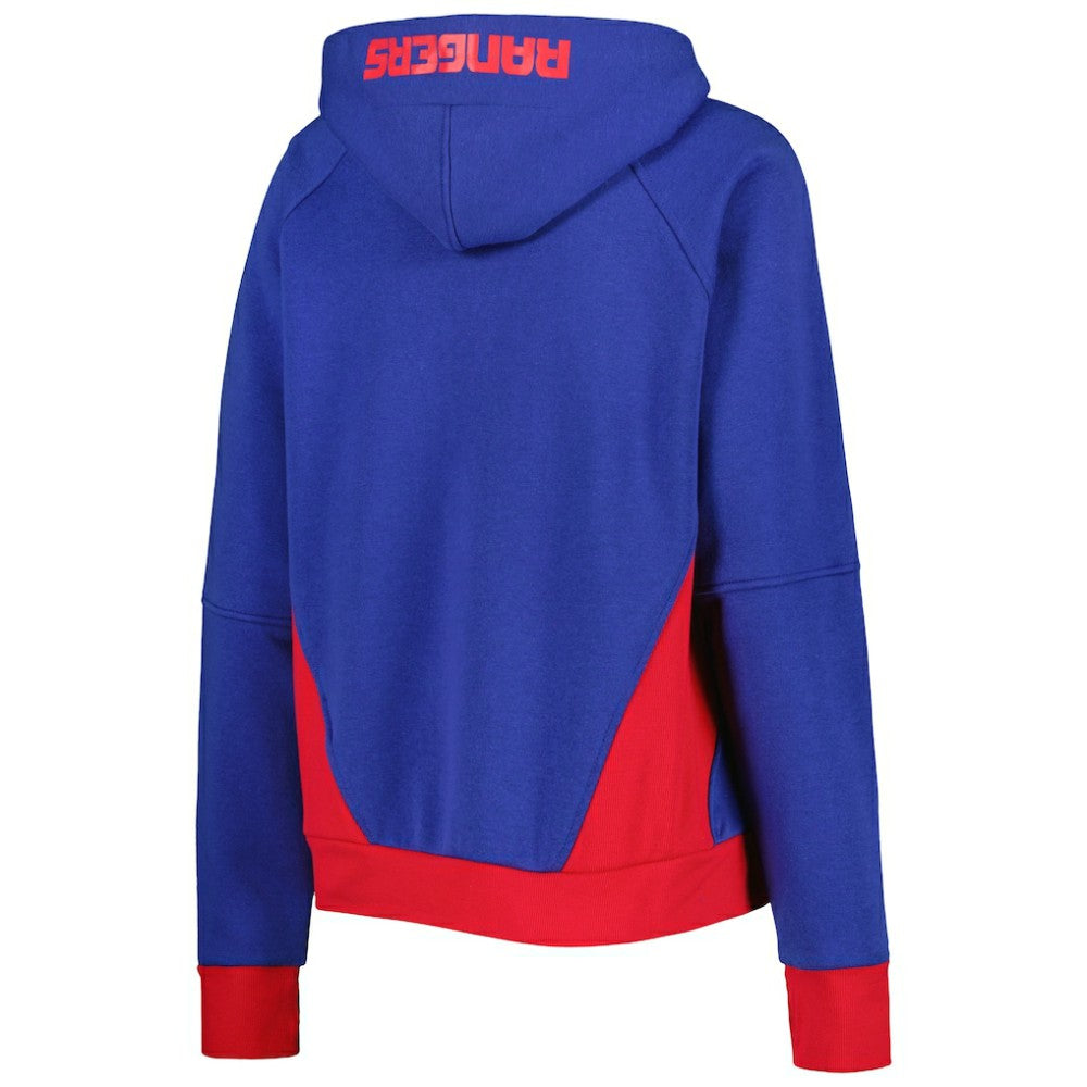 New York Rangers Starter Women's Wishbone Half-Zip Hoodie - Blue | US 5271986