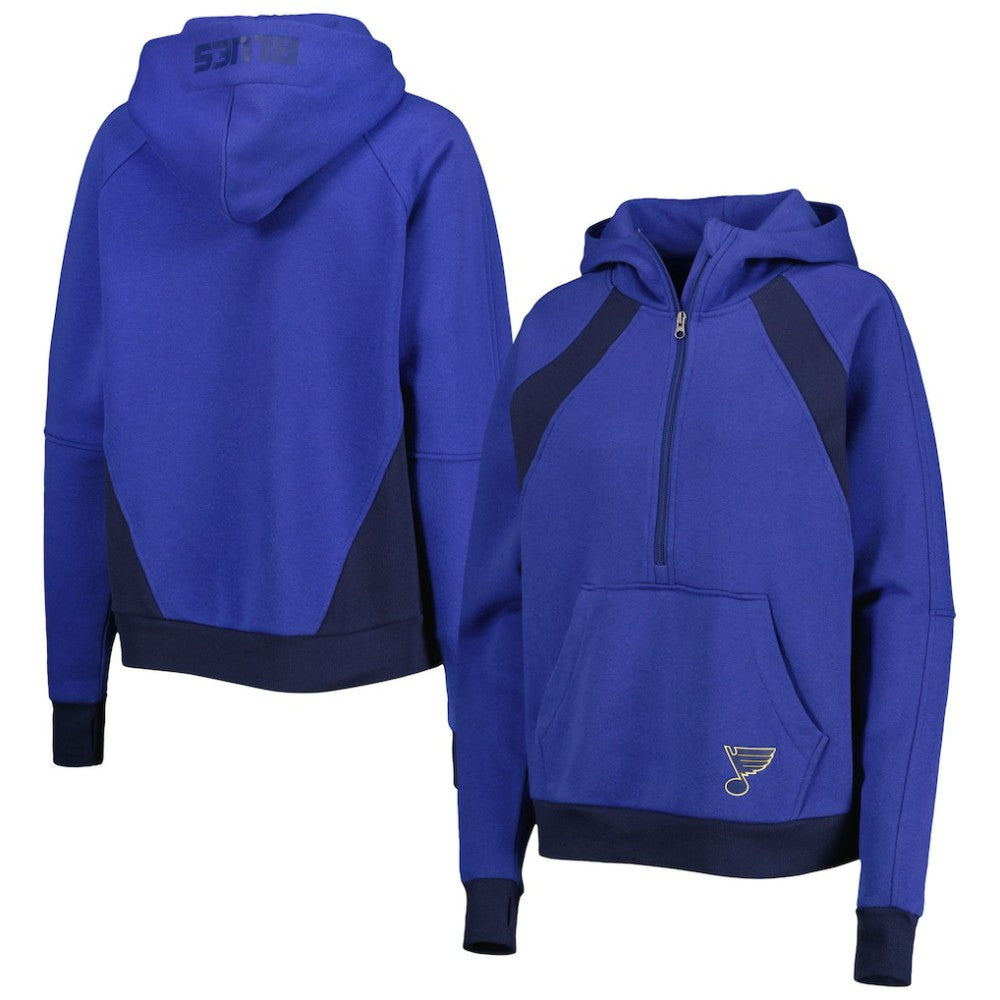St. Louis Blues Starter Women's Wishbone Half-Zip Hoodie - Blue | US 5271988