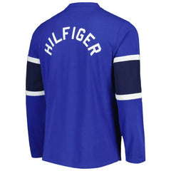 St. Louis Blues Tommy Hilfiger Walter Lace-Up Long Sleeve Top - Blue | US 5272043