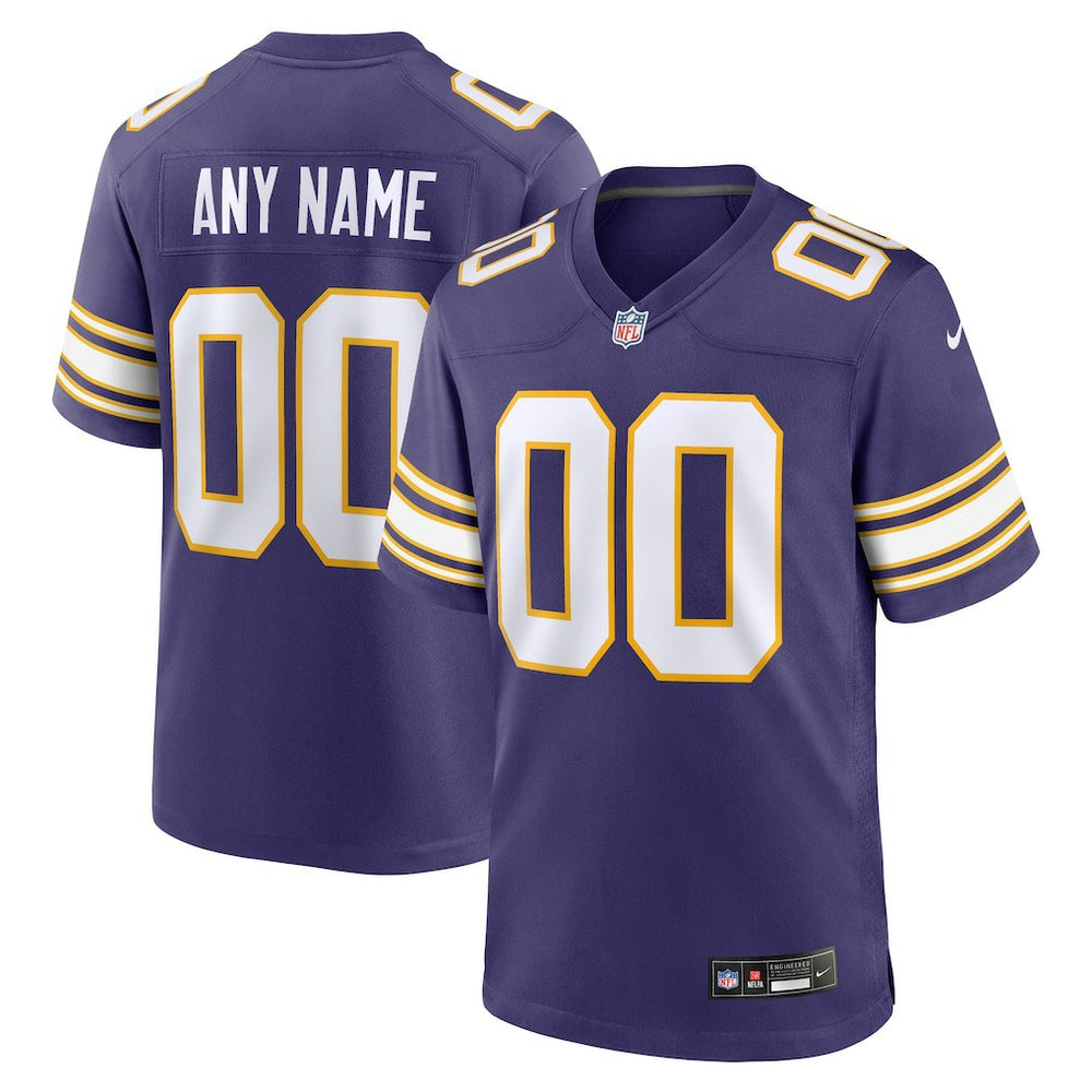 Minnesota Vikings Classic Custom Game Jersey - Purple Jerseys