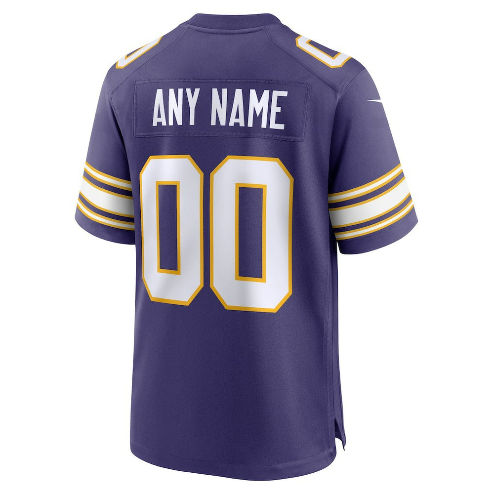 Minnesota Vikings Classic Custom Game Jersey - Purple Jerseys