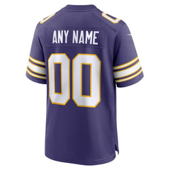 Minnesota Vikings Classic Custom Game Jersey - Purple Jerseys