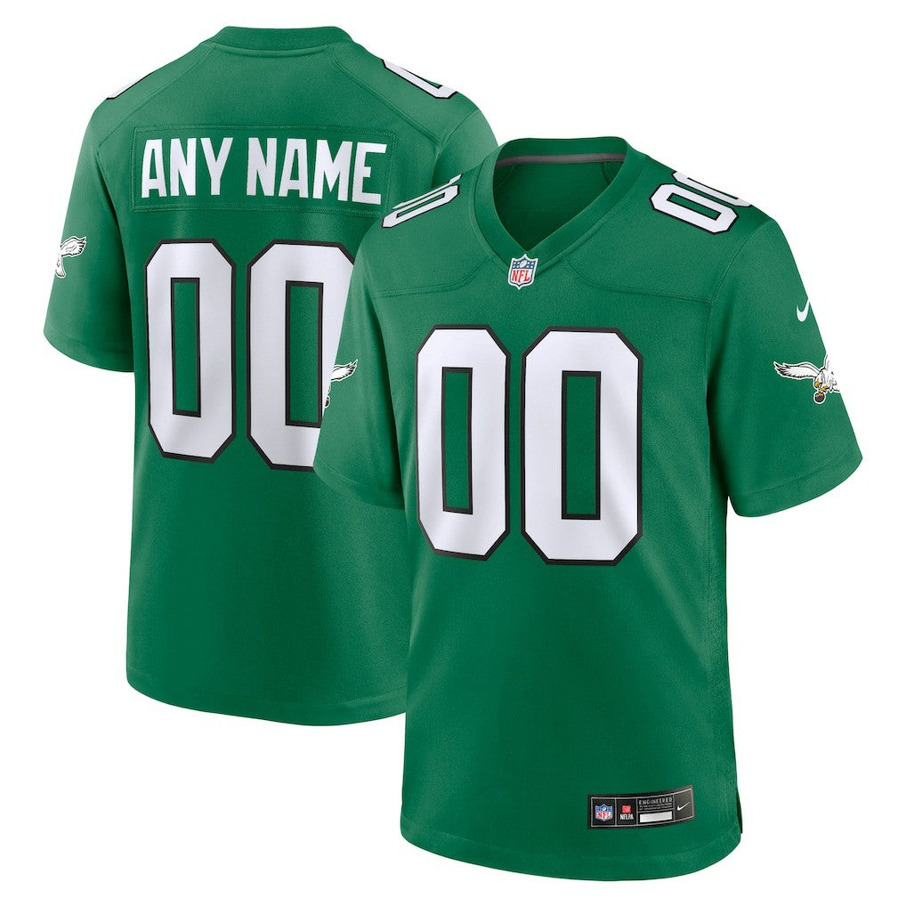 Philadelphia Eagles Alternate Custom Game Jersey - Kelly Green Jerseys