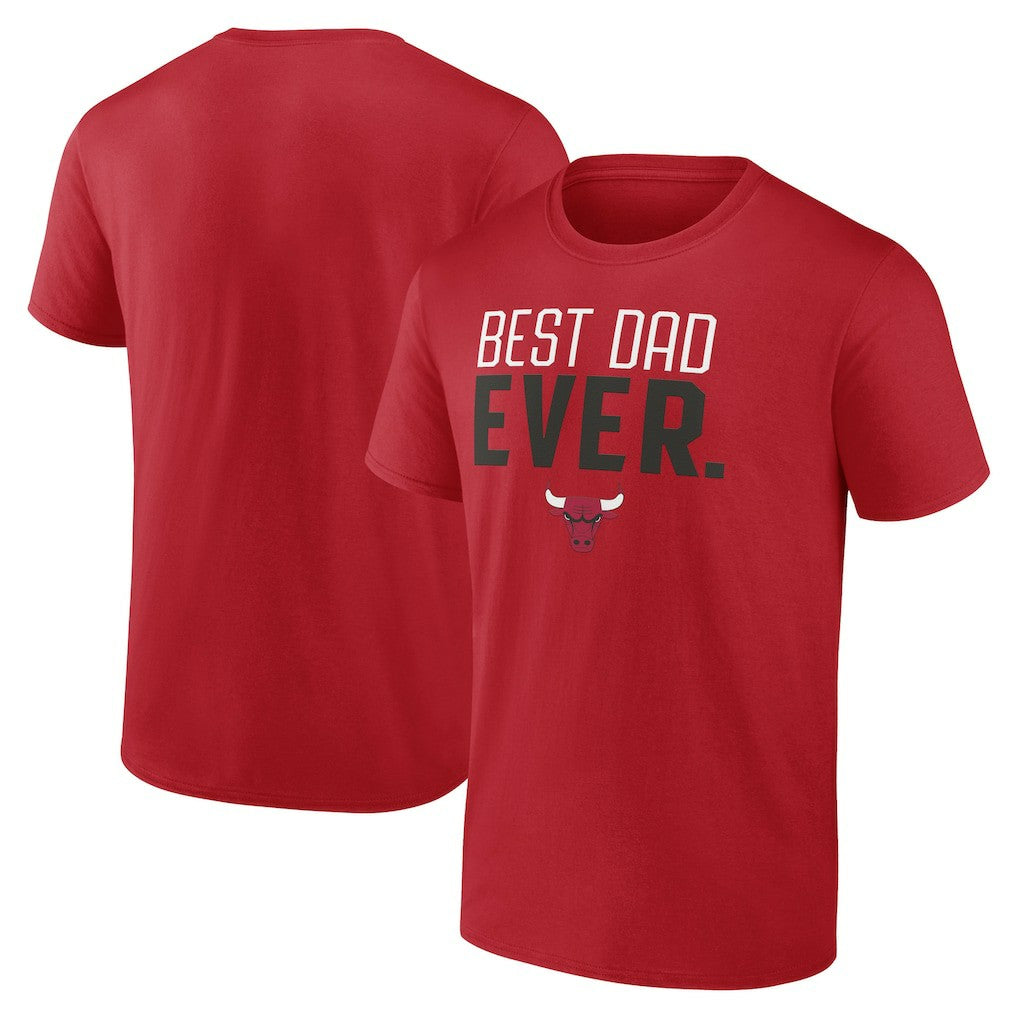 Chicago Bulls Best Dad Ever Logo T-Shirt Red outlet