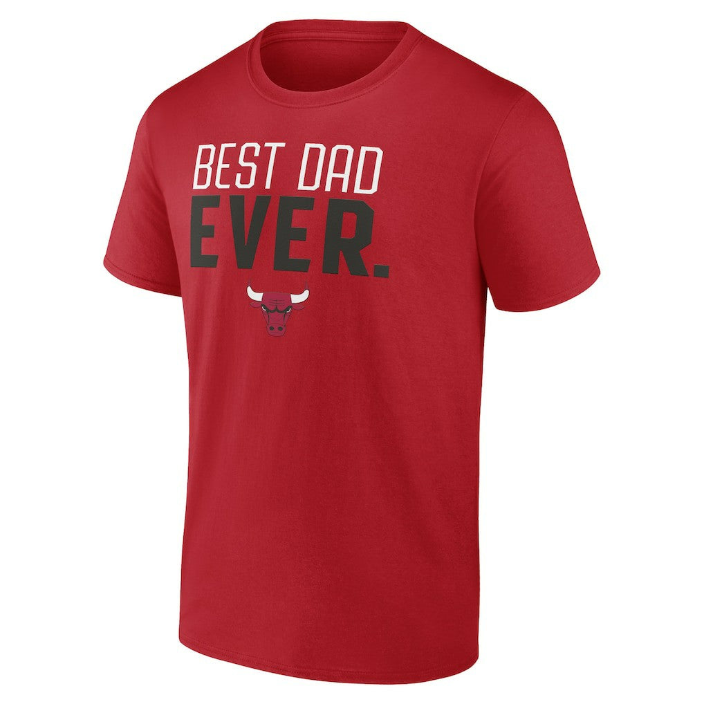 Chicago Bulls Best Dad Ever Logo T-Shirt Red outlet