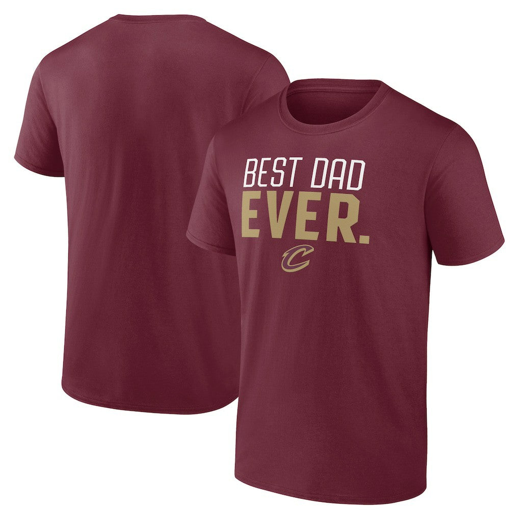 Cleveland Cavaliers Best Dad Ever Logo T-Shirt Wine