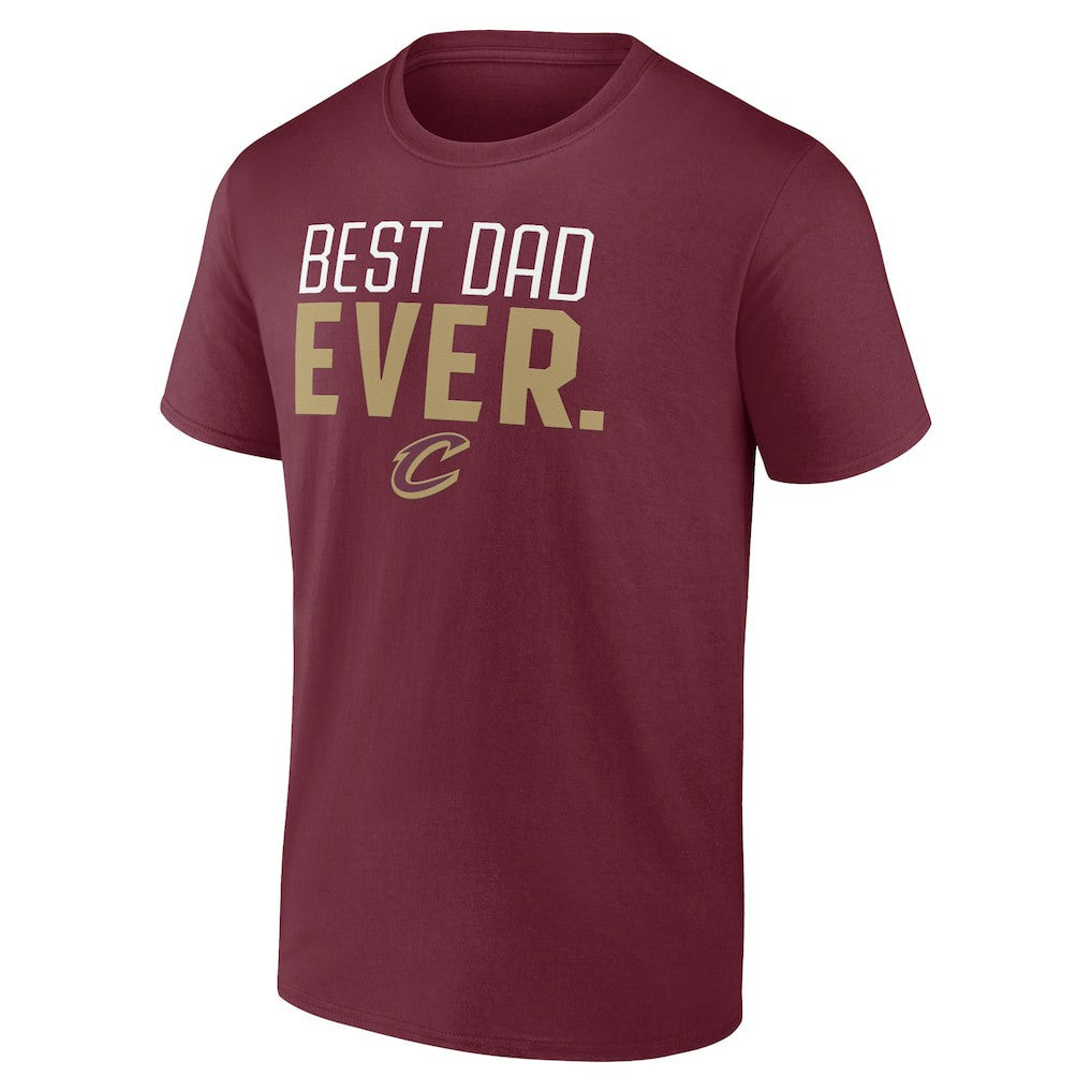 Cleveland Cavaliers Best Dad Ever Logo T-Shirt Wine