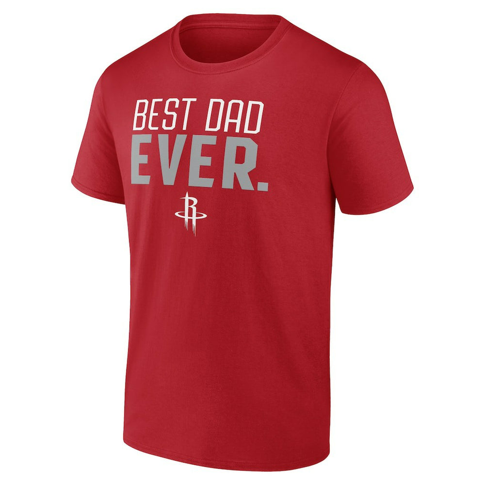 Houston Rockets Best Dad Ever Logo T-Shirt Red