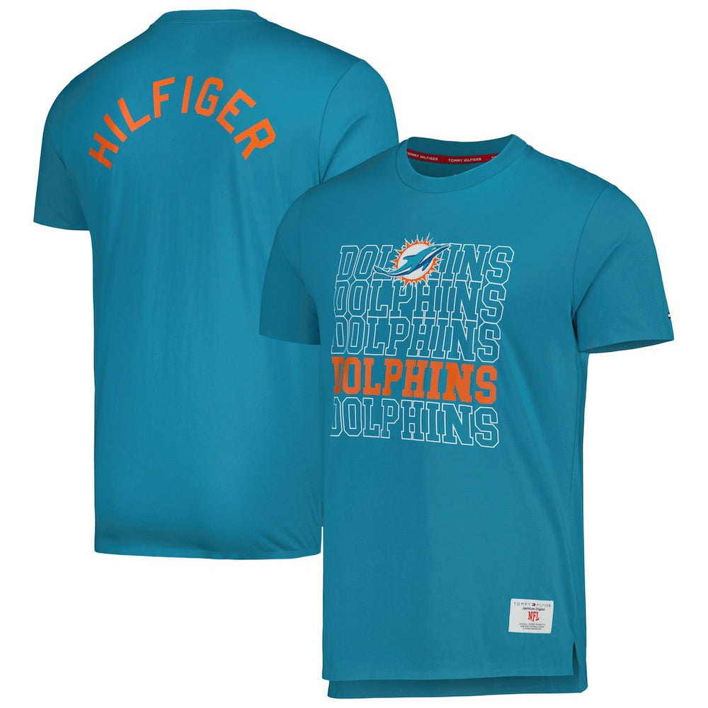 Miami Dolphins Tommy Hilfiger Liam T-Shirt - Aqua T-shirts