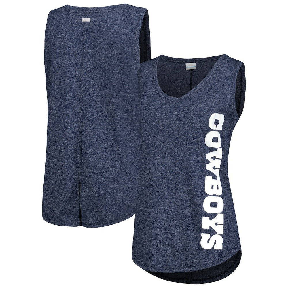 Dallas Cowboys Women's Cades Cape Omni-Wick Tri-Blend Tank Top - Navy Tops