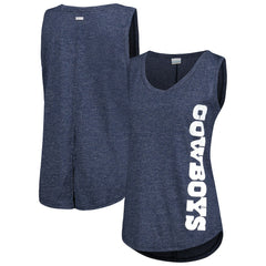 Dallas Cowboys Women's Cades Cape Omni-Wick Tri-Blend Tank Top - Navy Tops