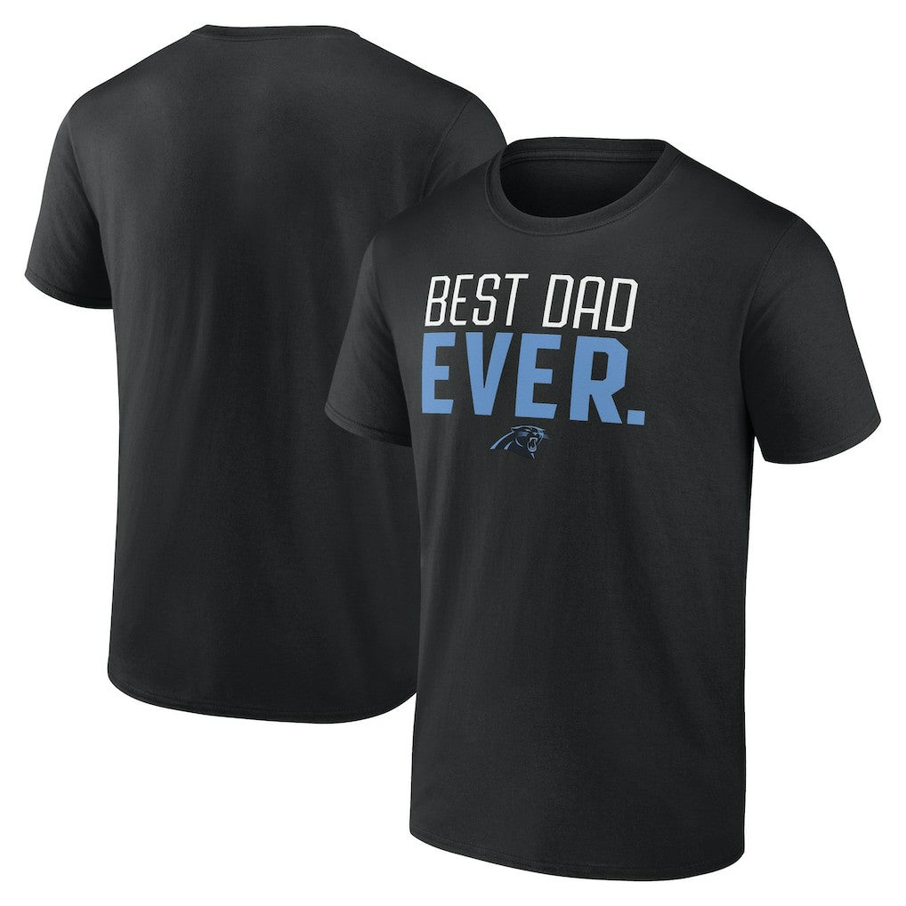 Carolina Panthers Best Dad Ever Team T-Shirt - Black T-shirts