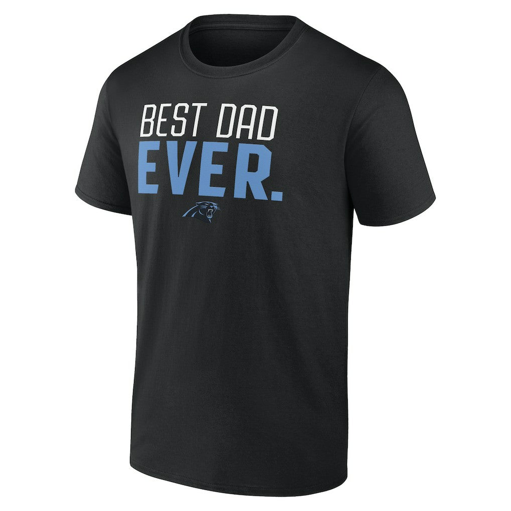 Carolina Panthers Best Dad Ever Team T-Shirt - Black T-shirts