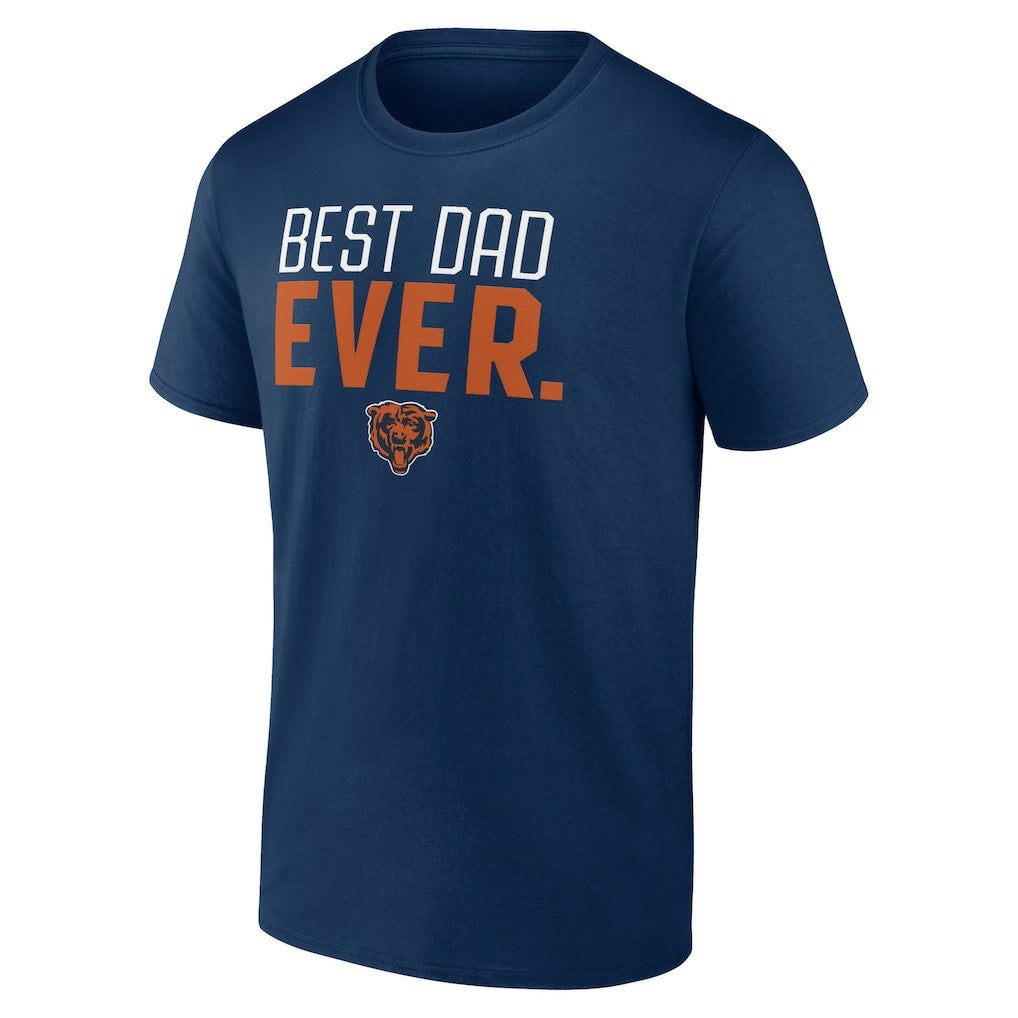 Chicago Bears Best Dad Ever Team T-Shirt - Navy T-shirts