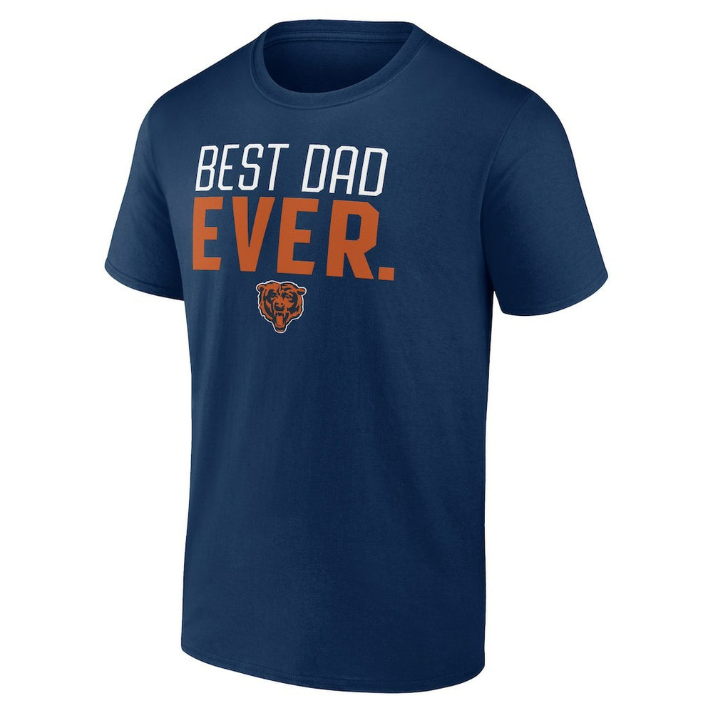 Chicago Bears Best Dad Ever Team T-Shirt - Navy T-shirts