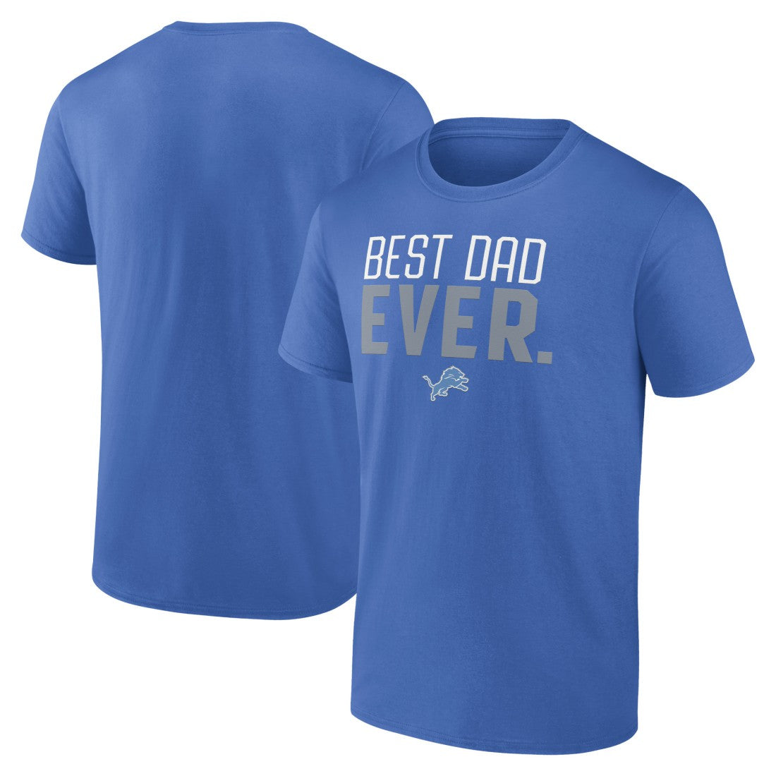 Detroit Lions Best Dad Ever Team T-Shirt - Blue T-shirts